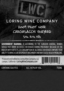 More about 00212-LWC-2009-Pinot-Cargasacchi-750ML-Label
