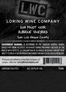 More about 00209-LWC-2011-Pinot-Aubaine-750ML-Label