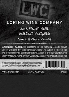 More about 00209-LWC-2012-Pinot-Aubaine-750ML-Label